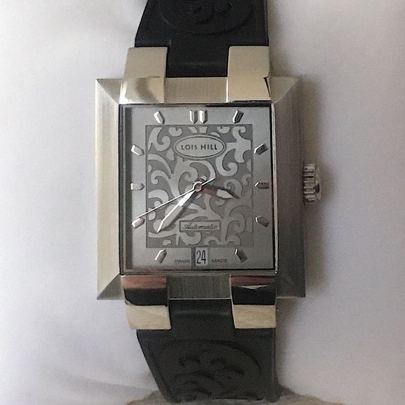 LOIS HILL Grey Scroll Face Automatic Movement Swiss Watch main image 6